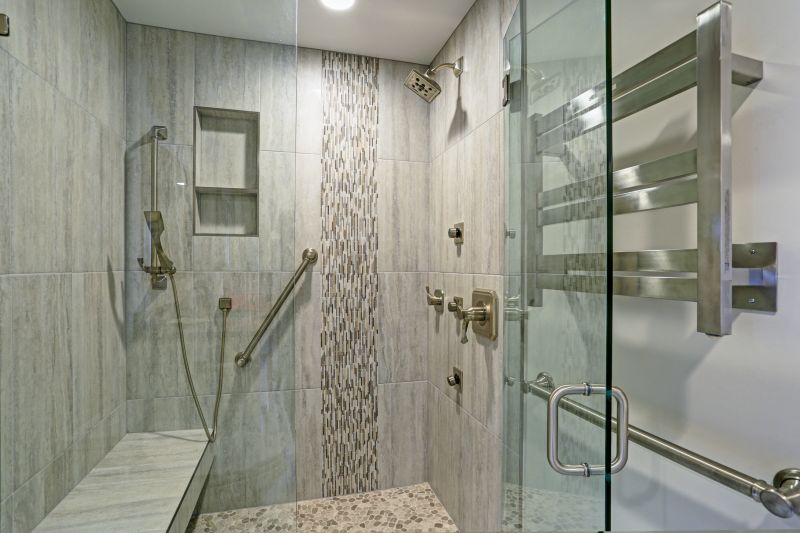Contemporary Shower with Waterfall Feature